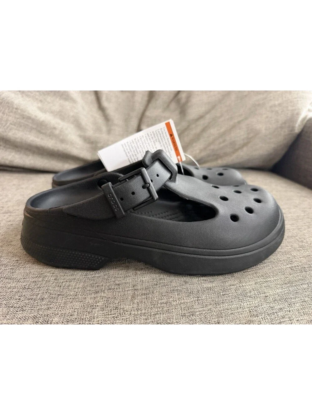 Crocs Classic Mary Jane Clog Womens Size 8 Adjustable Strap Comfort Black New
